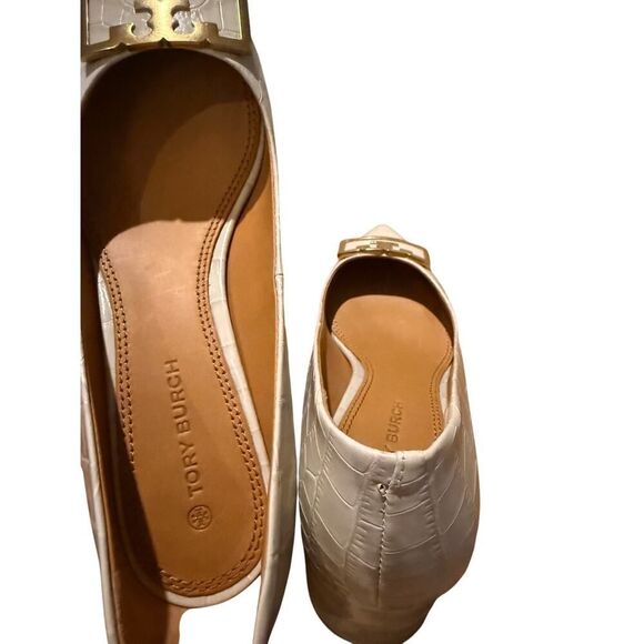 Tory Burch Gigi Croc Embossed Pointed Toe Pump Sz. 5.5 - Picture 9 of 9